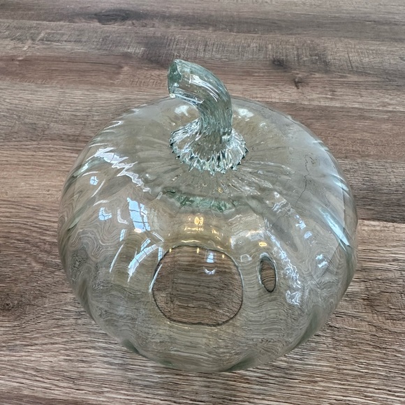 Pottery Barn Accents Pottery Barn Recycled Glass Pumpkin Cloche Fall Harvest Dcor Small